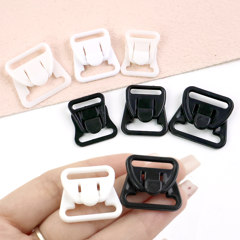 Nursing Bra Clip - 100 ชุด หัวเข็มขัดพลาสติกสำหรับเย็บขนาด 12-20 มม. สำหรับบิกินี่