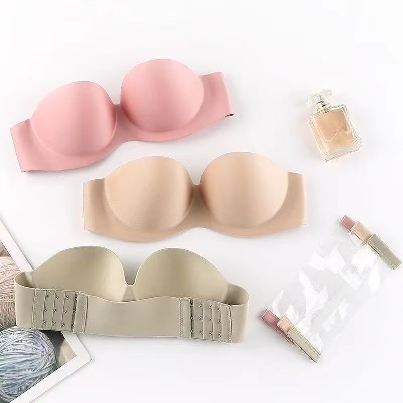 Full Coverage Bra - บราไร้สายเสริมฟองน้ำแบบดันทรง สำหรับผู้หญิง เซ็กซี่ ไร้รอยต่อ มองไม่เห็น บราเล็ตต์