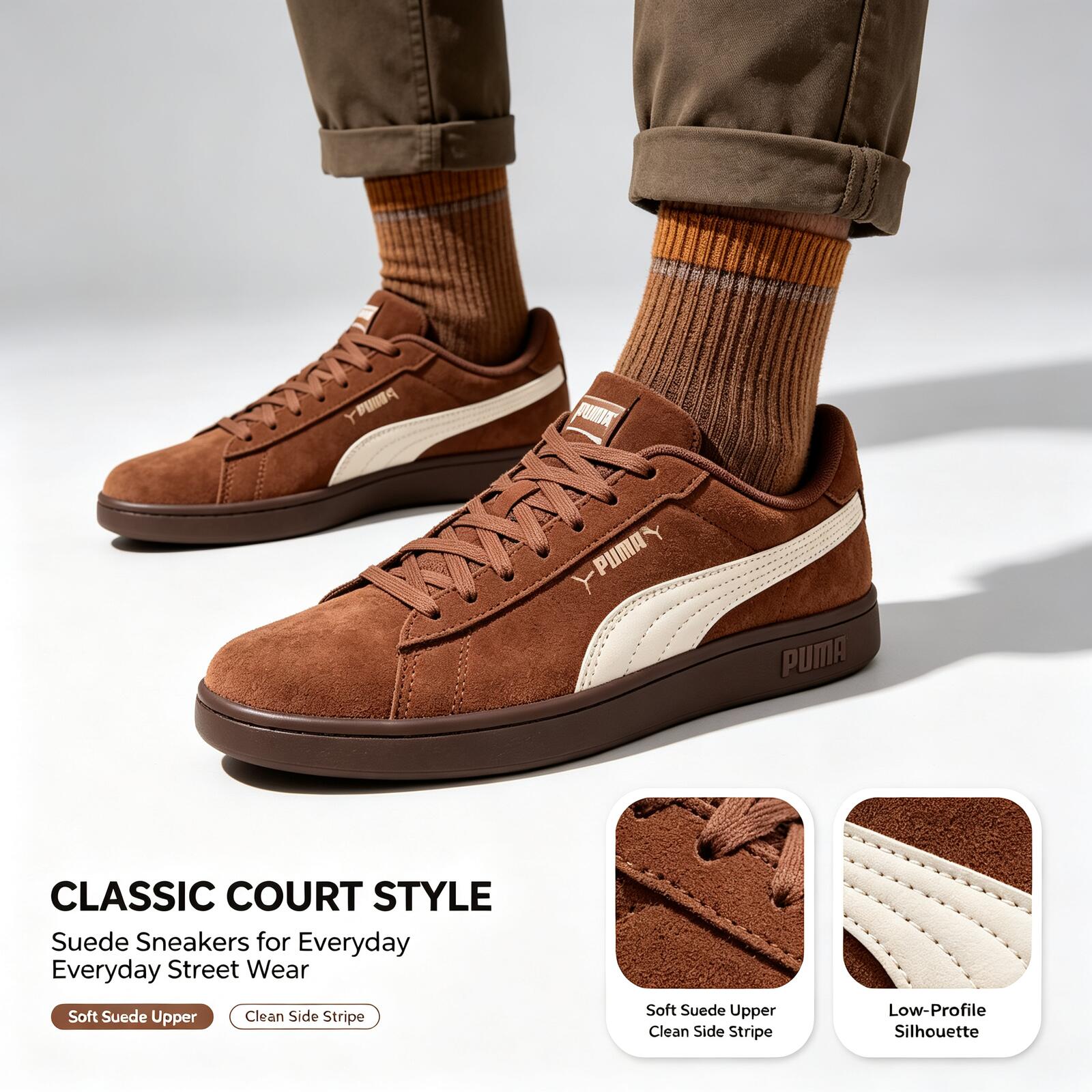 ใหม่ PUMA รองเท้าผ้าใบลำลองสไต - Puma Shoes Suede Classic บทวิจารณ์และราคา