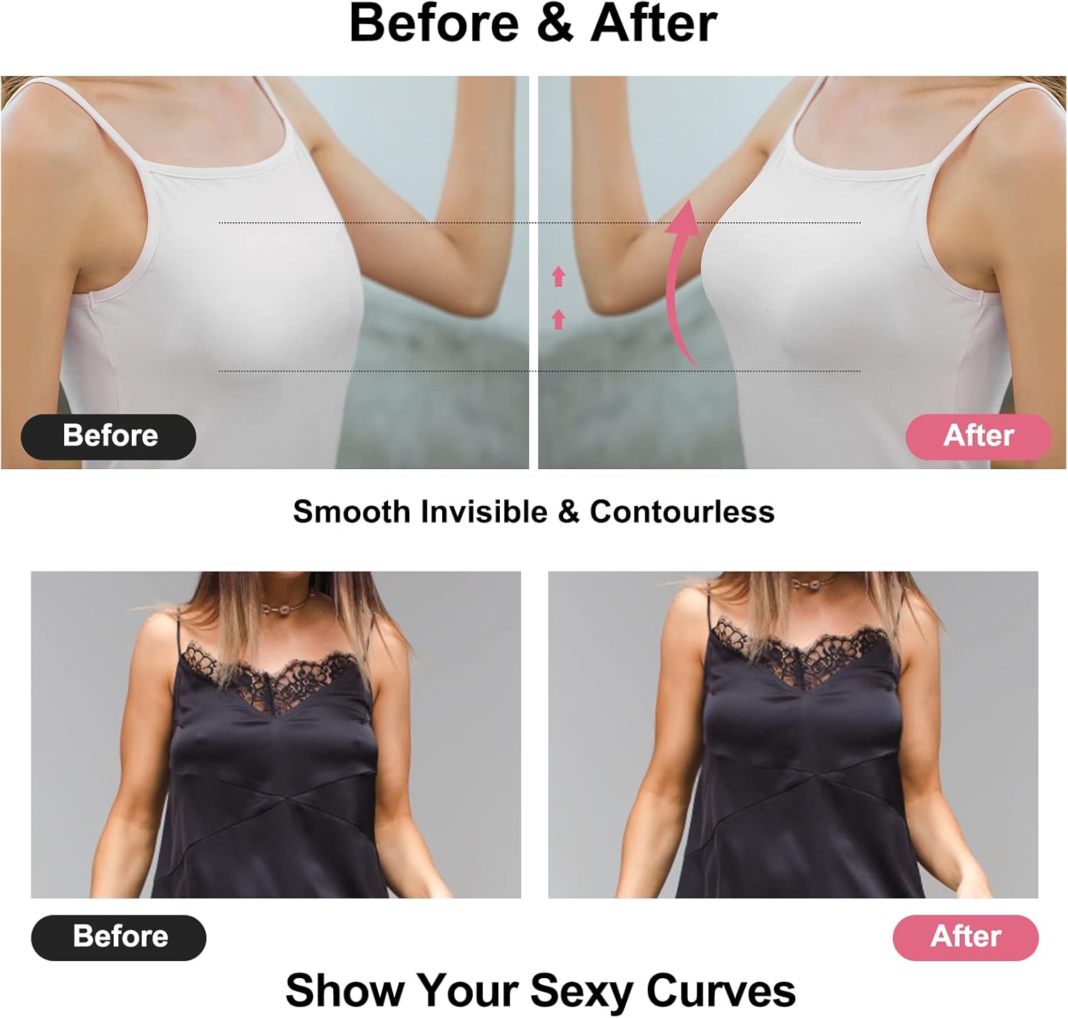 บราแบบแปะ บราซิลิโคนไร้สาย บรา - Push Up Bra Silicone บทวิจารณ์และราคา