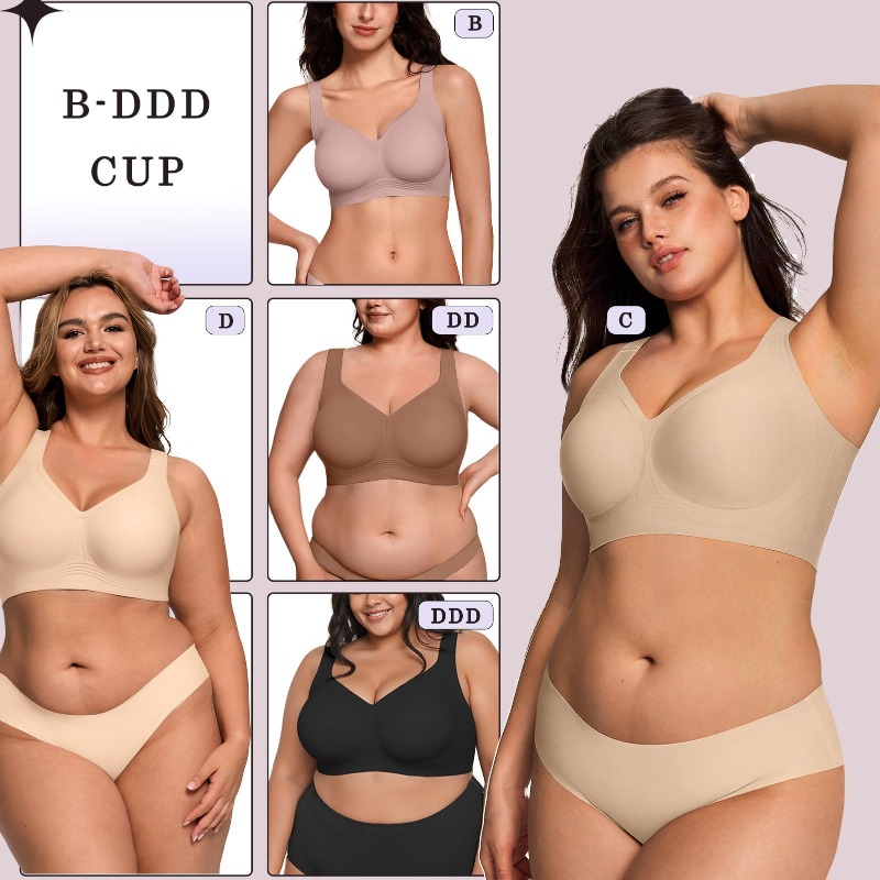 บราไร้สายสำหรับสาวพลัสไซส์ บรา - Full Coverage Bra บทวิจารณ์และราคา