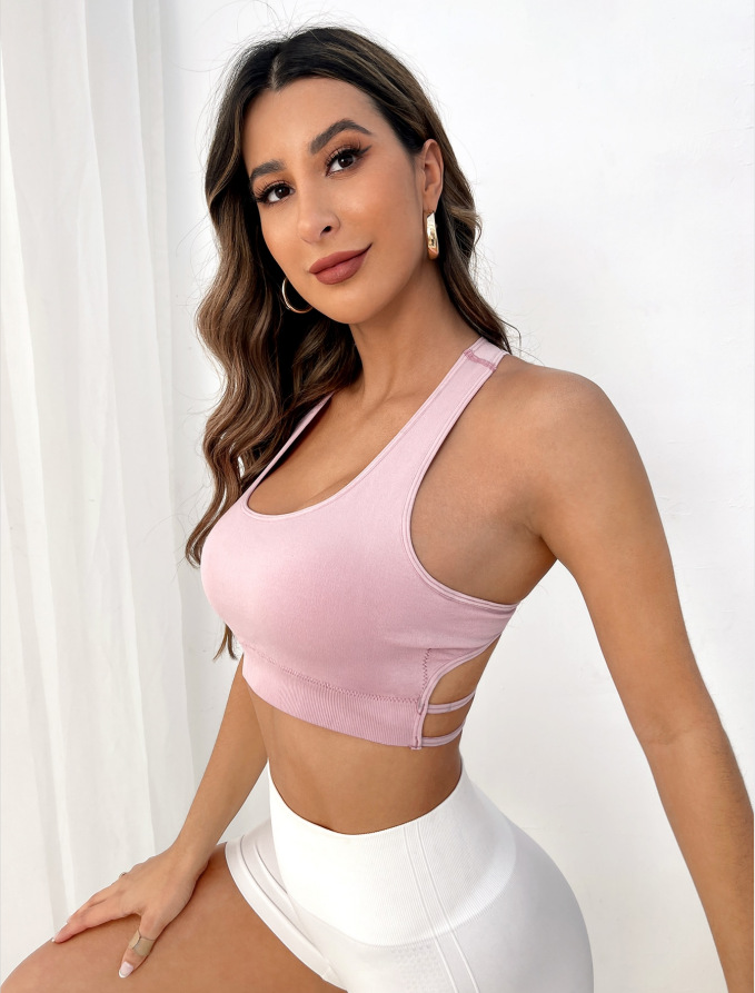 Breathable กีฬา Bra ฟิตเนส Top - Plunge Bra Push Up บทวิจารณ์และราคา