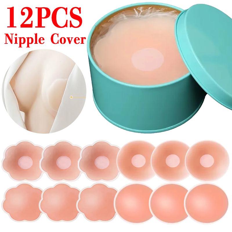 แผ่นปิดจุกนมซิลิโคนแบบแปะ 6/12 - Push Up Bra Silicone บทวิจารณ์และราคา