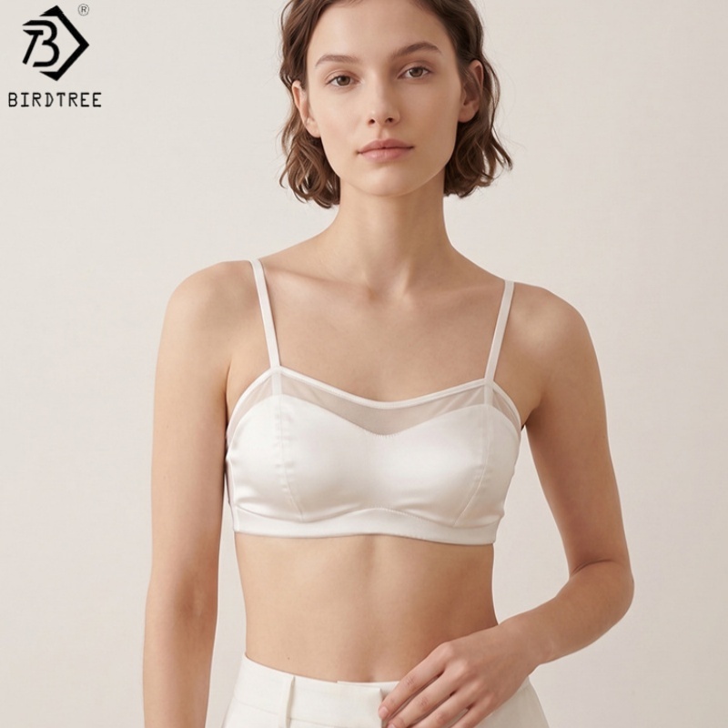 Birdtree, บรา 19 มม. ผ้าไหมแท้ - Sheer Mesh Bra บทวิจารณ์และราคา
